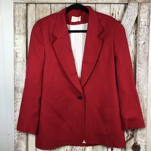 Wool Pendleton Red Blazer Jacket